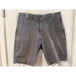 Banana Republic Emerson Short Mens 33 Grey Chino Shorts Flat Front Casual‎